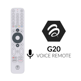 Buzztv G20 Google Voice Remote Control with Prime, Youtube, PlutoTV and Google Play keys